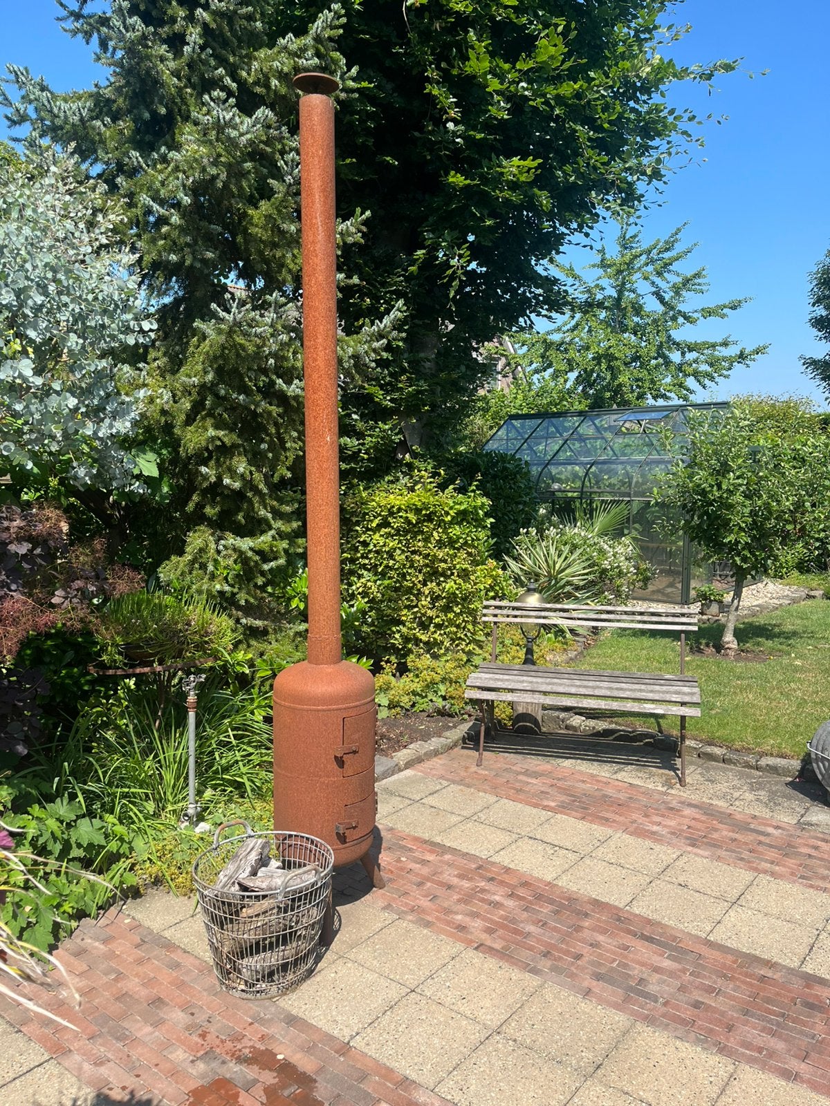 Mooie houtkachel voor buiten., Tuin en Terras, Ophalen of Verzenden, Gebruikt