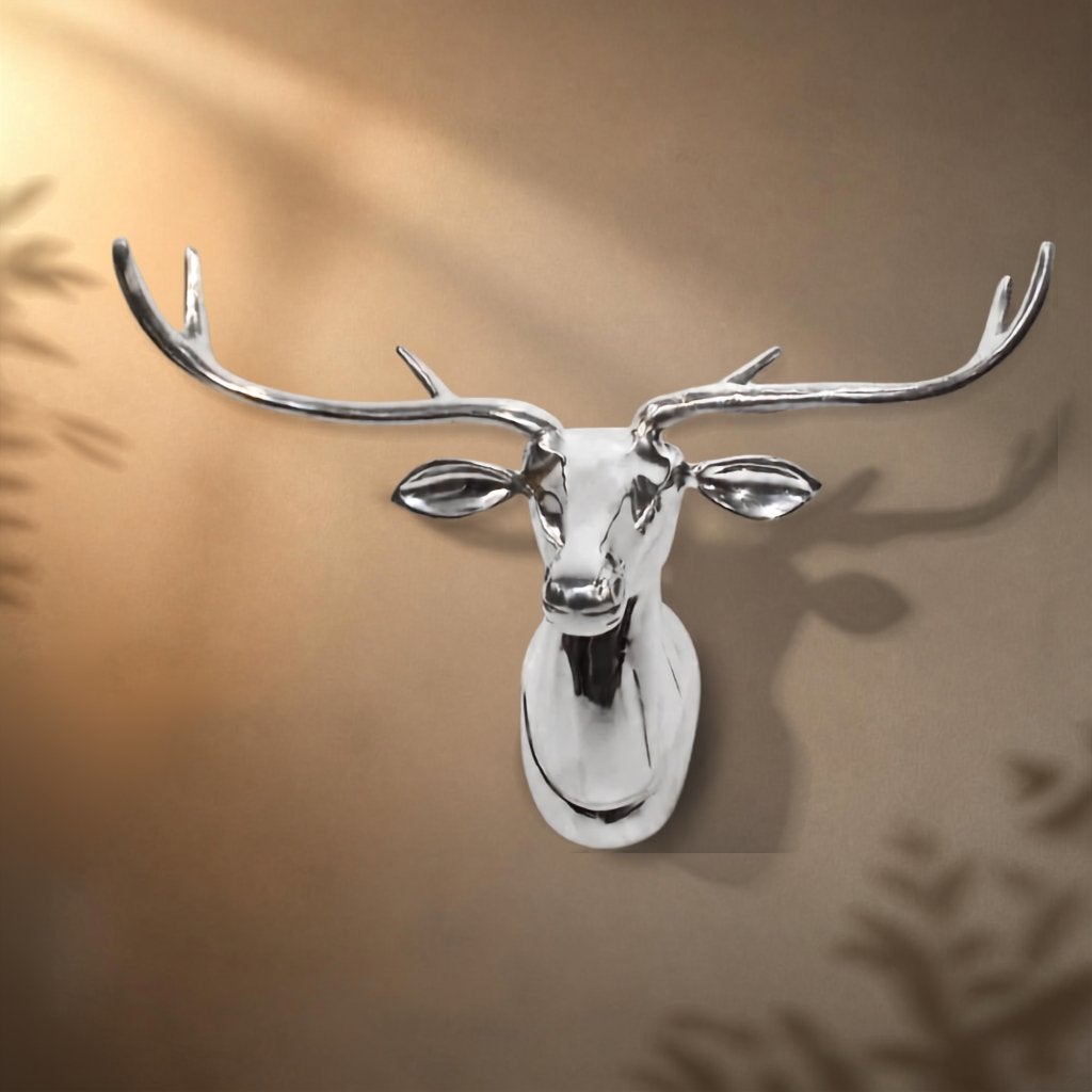 Wanddecoratie Hert Sauerland Aluminium Zilver 47x27x42 cm, Info@edvonline.nl, 47 cm, Inductorstraat 9 b -3903KA Veenendaal, Ophalen of Verzenden