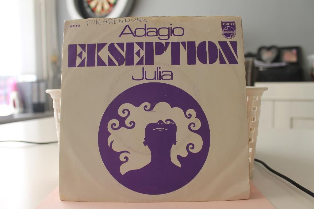 7" Single Ekseption - Adagio / Julia, Cd's en Dvd's, Vinyl Singles, Gebruikt, Single, Pop, 7 inch, Ophalen of Verzenden