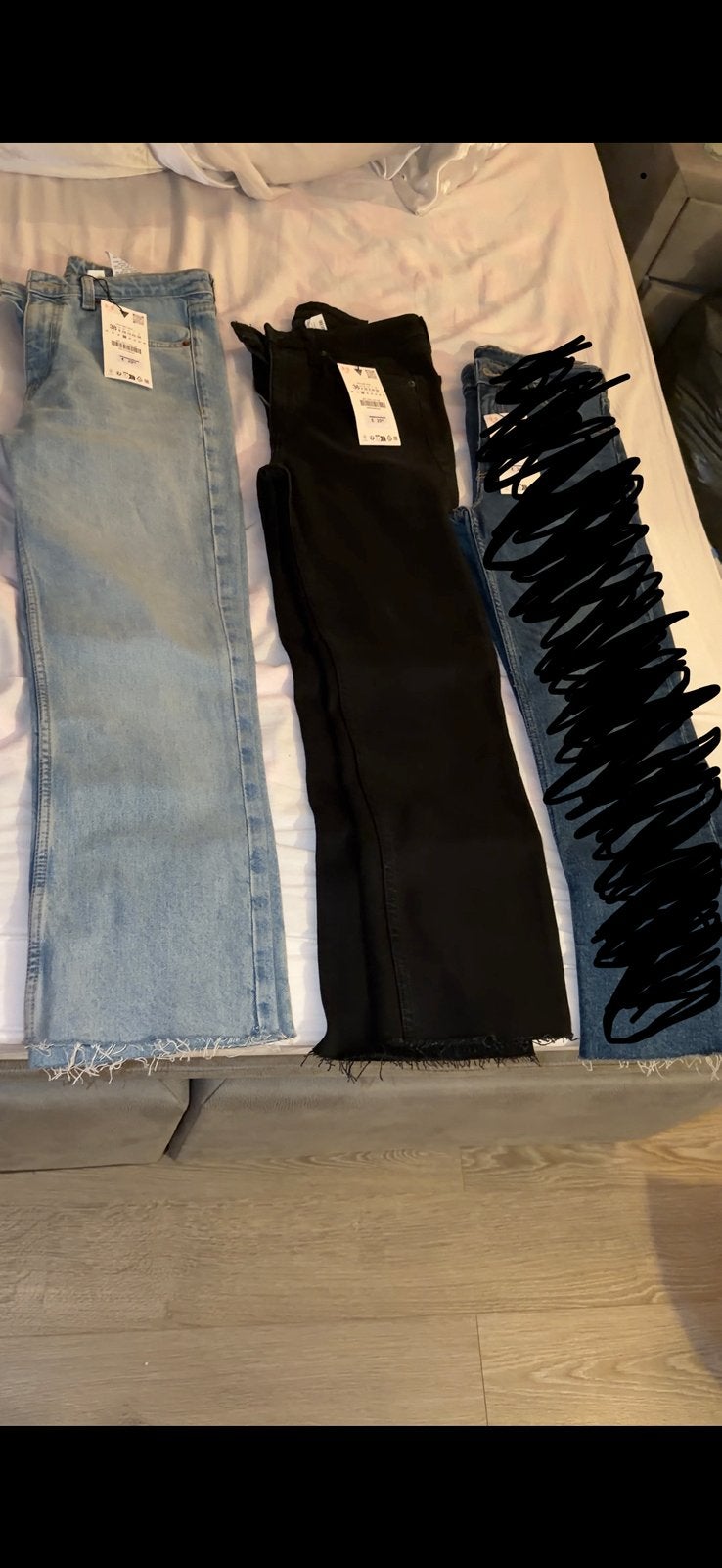 Zara TRF Cropped Flare Jeans, Kleding | Dames, Ophalen of Verzenden, Nieuw, Blauw, W28 - W29 (confectie 36)