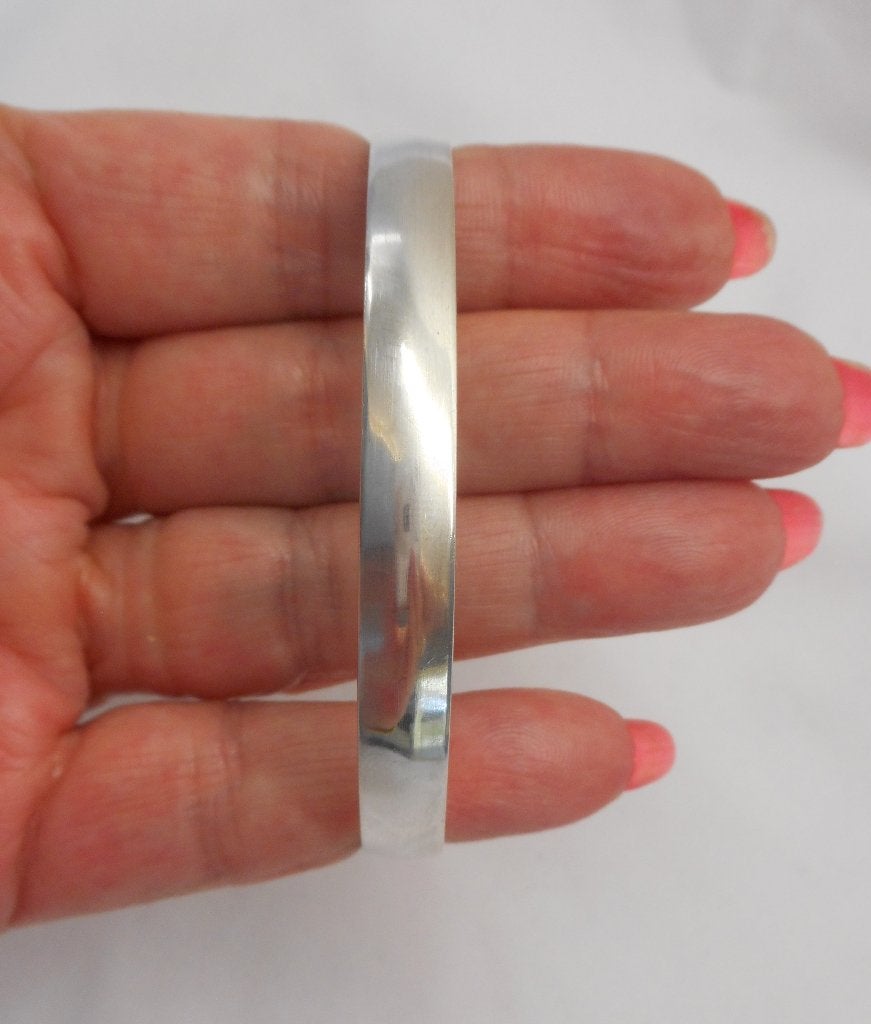 Zilveren klemarmband glad model nr.885, Verzenden, Zo goed als nieuw, Zilver, Zilver