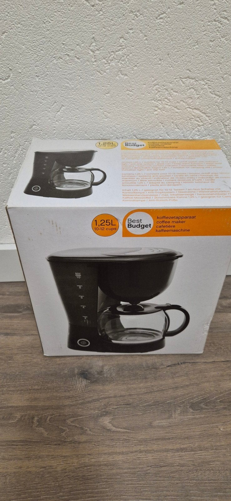 Best Budget Koffiezetapparaat - Barst in glas, verder nieuw, Gebruikt, 10 kopjes of meer, Koffiemachine, Gemalen koffie