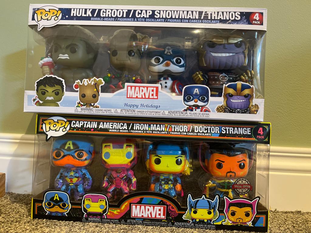 Funko Pop Marvel 4-pack - Nieuw in doos!, Verzamelen, Poppen, Ophalen of Verzenden, Zo goed als nieuw