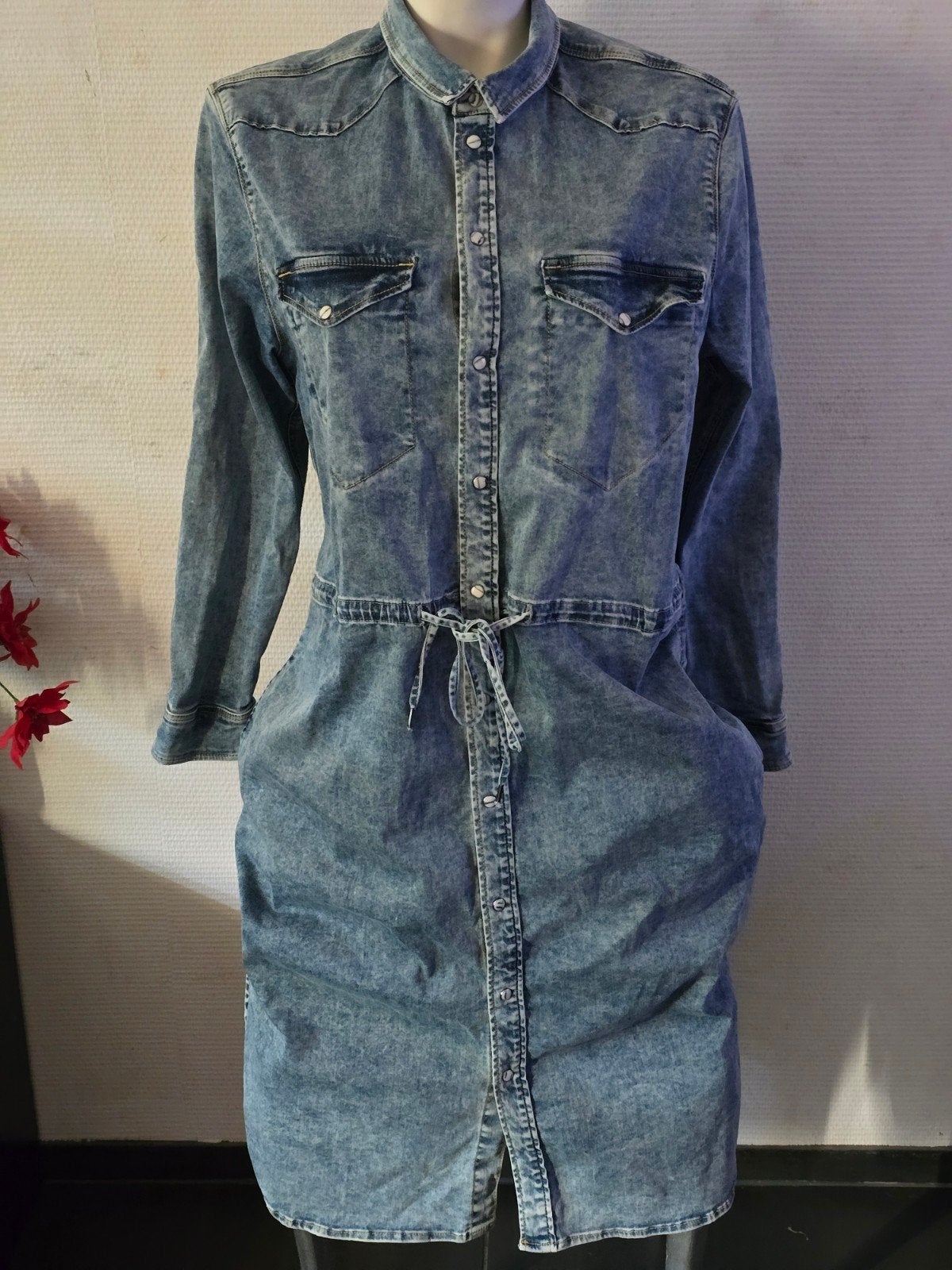 Blue Frog Amsterdam dames spijkerjurk maat 44, Kleding | Dames, Blauw, BLUE FROG AMSTERDAM, Maat 42/44 (L), Ophalen of Verzenden