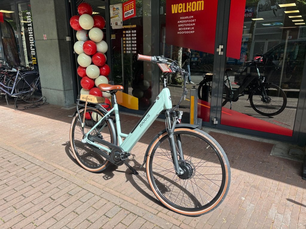 Fietshokje Raaks: Raaks Belton Mint Groen E-Bike Nieuw!!, Fietsen en Brommers, Niet ingevuld, Nieuw, 51 tot 55 cm, 50 km per accu of meer