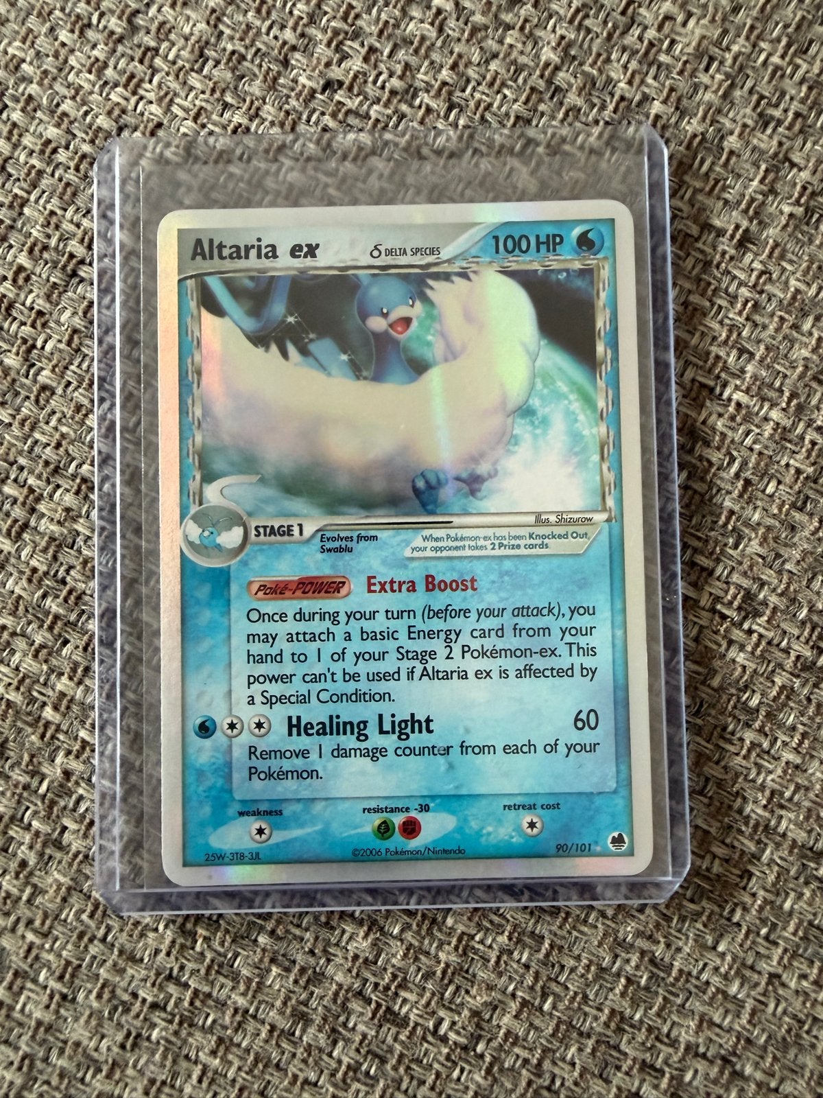 Altaria ex Delta Species Pokémon kaart 90/101, Ophalen of Verzenden, Zo goed als nieuw, Losse kaart, Foil