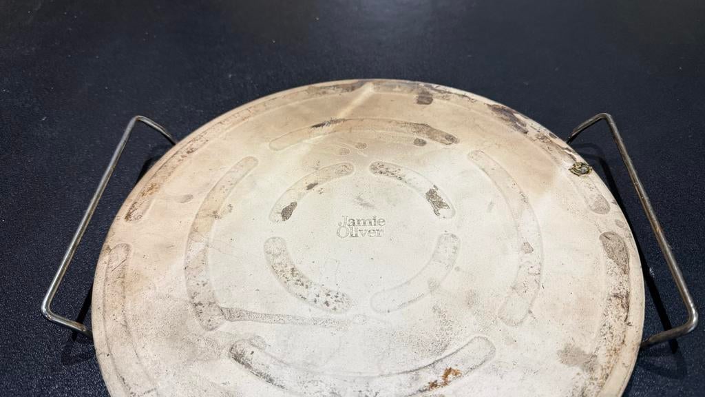 Jamie Oliver Pizzasteen met handvatten - 33 cm, Ophalen of Verzenden, Gebruikt