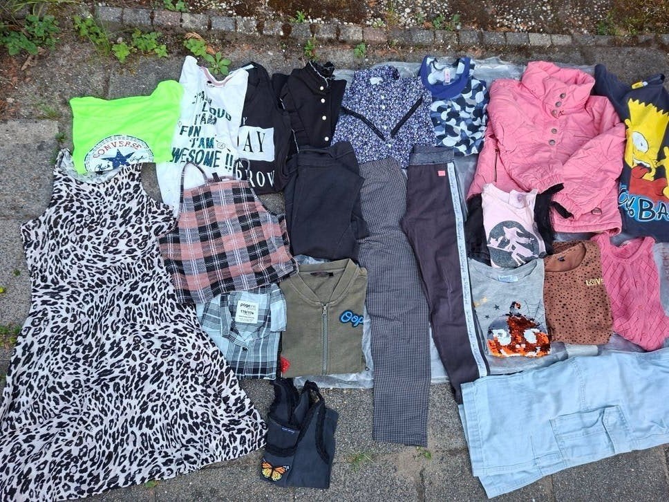 Grote partij/zak kinderkleding meisje 116 t/m 170, Ophalen, Gebruikt