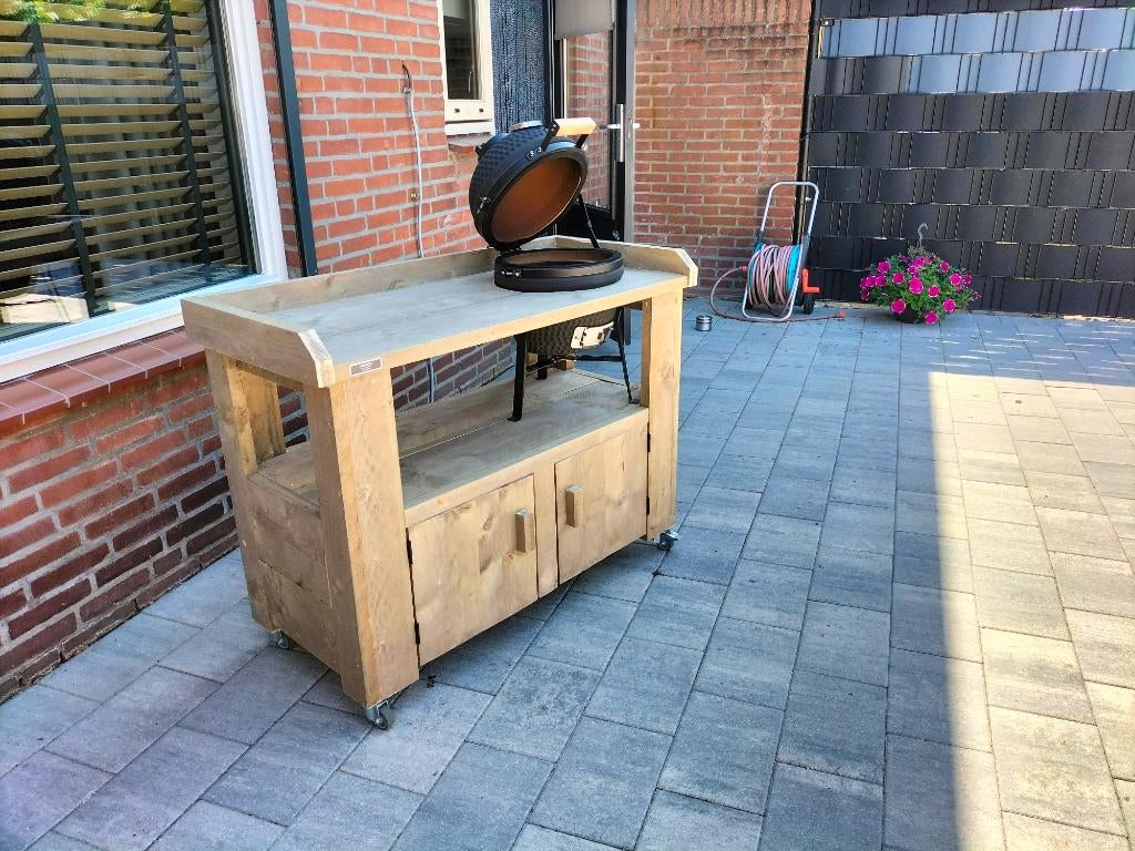 Bbq tafels van steigerhout, Tuin en Terras, Buitenkeukens, Verzenden, Nieuw, Houtskool, Vrijstaand
