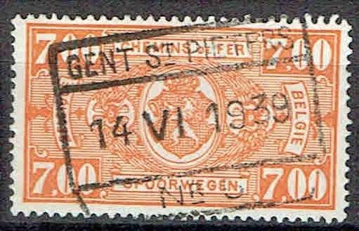 Belgie 1939 Spoorwegzegels met Blokstempel GENT St. Pieters, Verzenden, Gestempeld, Treinen