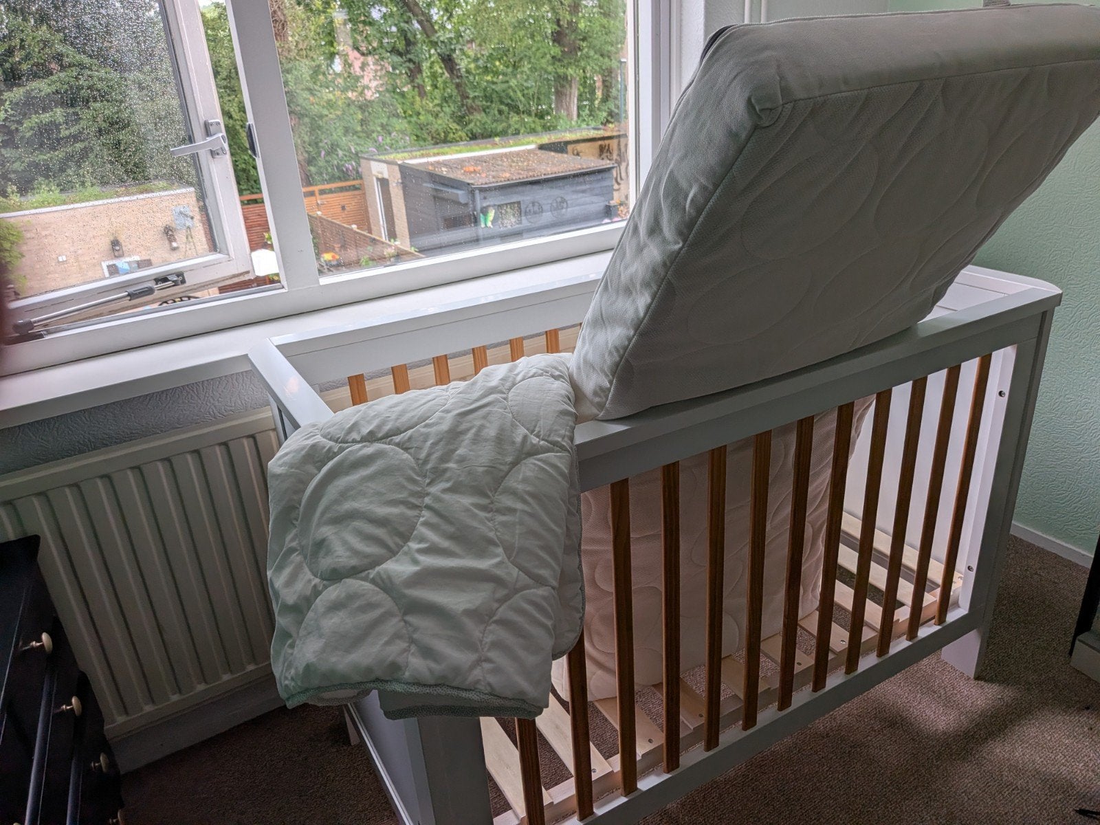 Mooi ledikant met nieuwe matras en dekbed, Ophalen, Zo goed als nieuw, Ledikant