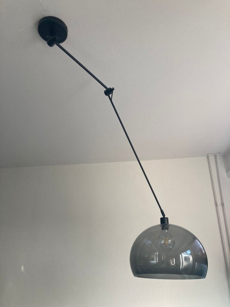 Verstelbare hanglamp Rietveld 30740, Ophalen, Zo goed als nieuw, Glas