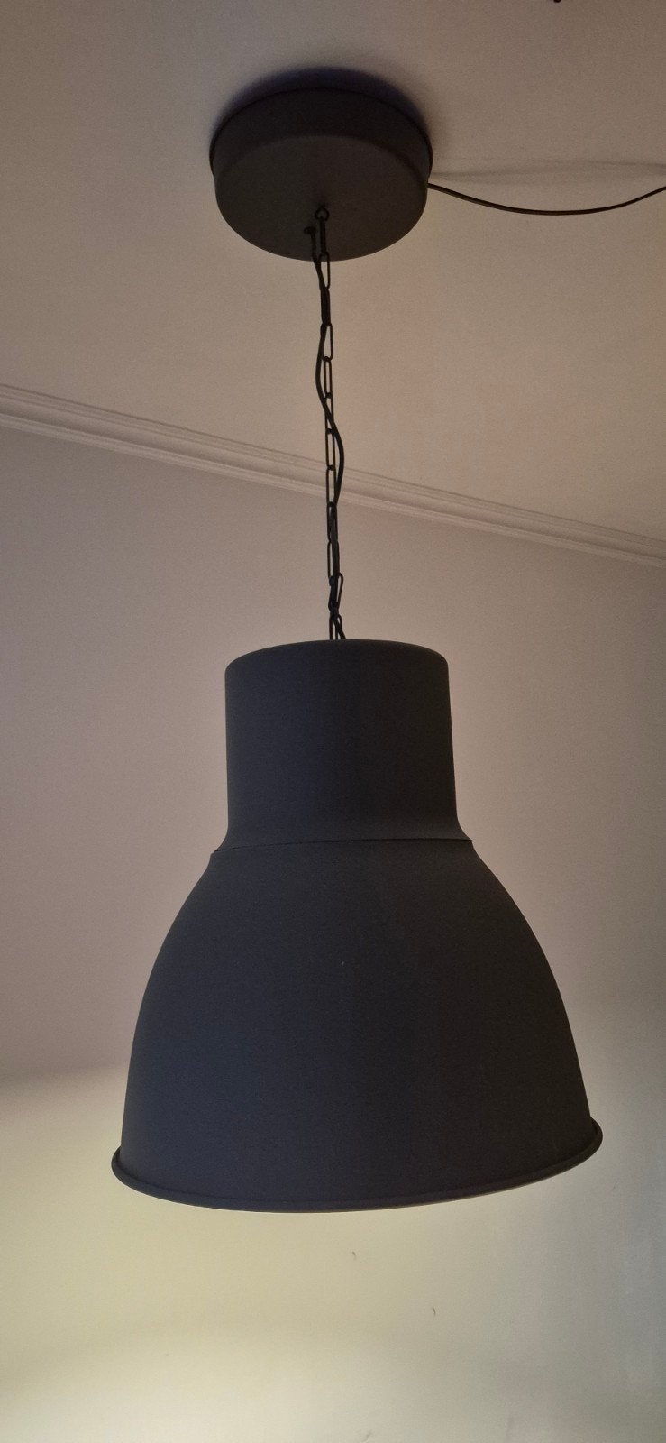 woonkamer lamp antraciet in nette staat!, Ophalen, E27 (groot), Zo goed als nieuw, Metaal