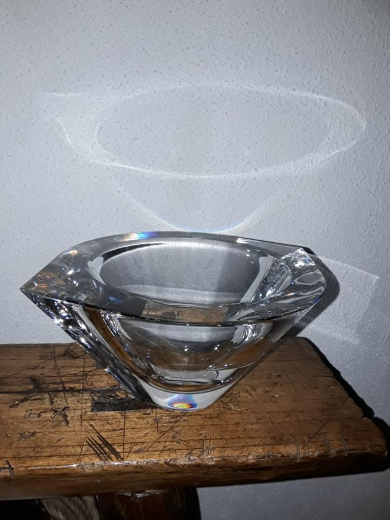 Zweeds kristallen Orrefors schaal, Huis en Inrichting, Ophalen of Verzenden, Zo goed als nieuw, Rond, Glas