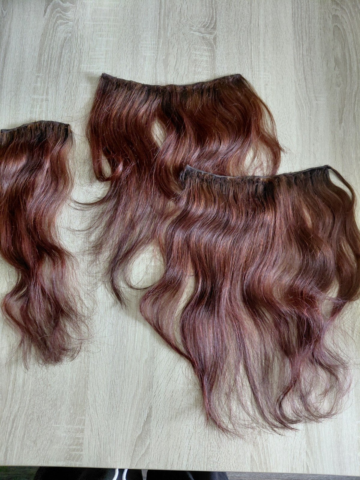Mooie hairextensions 45 cm,double hair, Ophalen of Verzenden, Zo goed als nieuw, Pruik of Haarverlenging