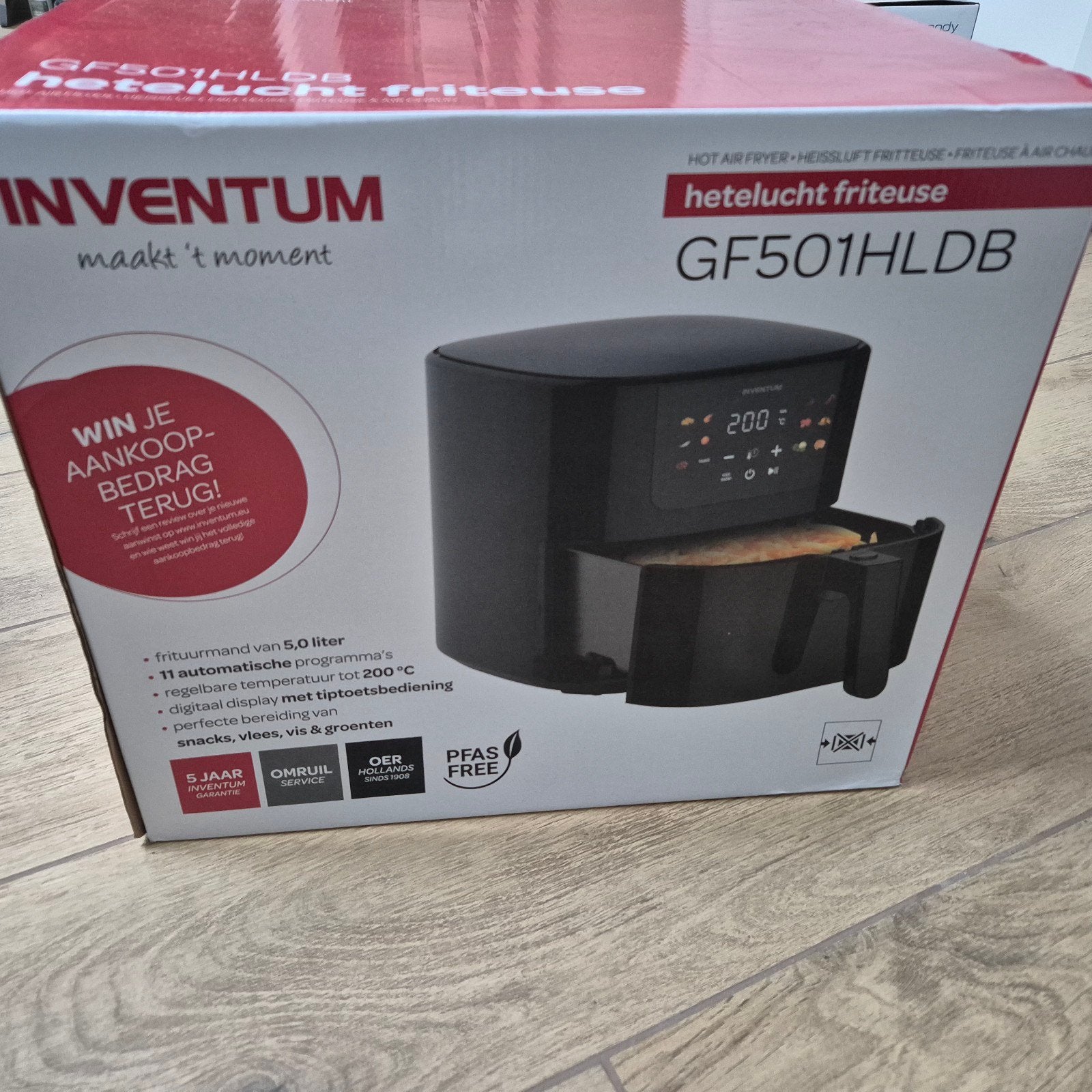 Inventum hetelucht friteuse GF501HLDB, Ophalen, Nieuw, Airfryer