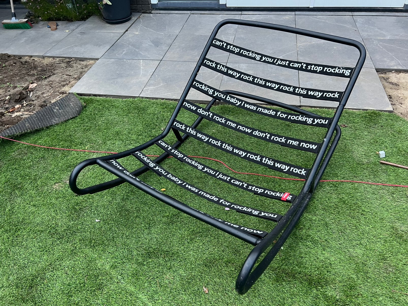 Fatboy Rock 'n Roll schommelstoel frame voor zitzak, Tuin en Terras, Ophalen, Zo goed als nieuw, Metaal