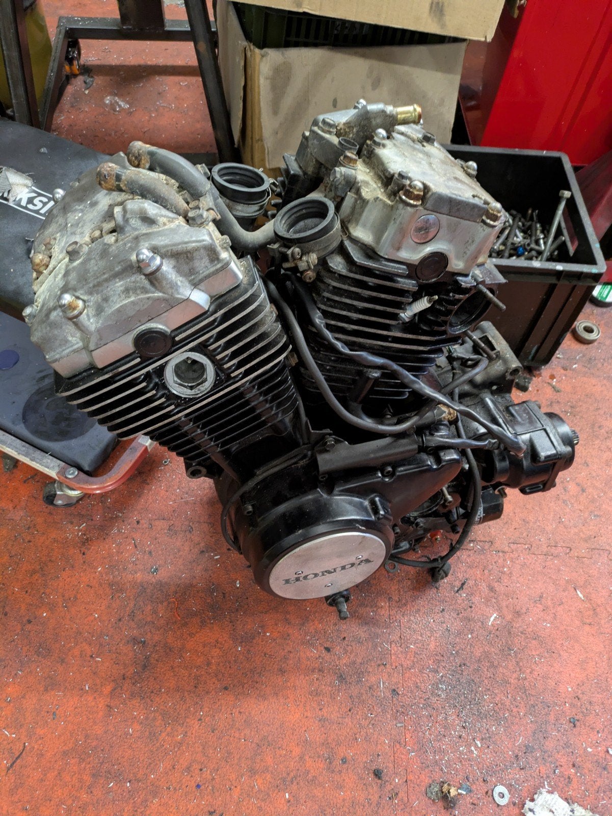 Honda Shadow VT700C 1984 motorblok voor onderdelen, Ophalen, Gebruikt