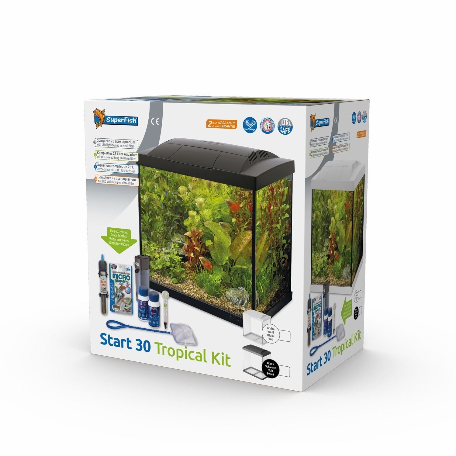 SuperFish Start 30 Compleet Aquarium + Extra Accessoires, Dieren en Toebehoren, Vissen | Aquaria en Toebehoren, Ophalen, Gebruikt