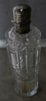 parfum flesje met zilver dop, Ophalen of Verzenden