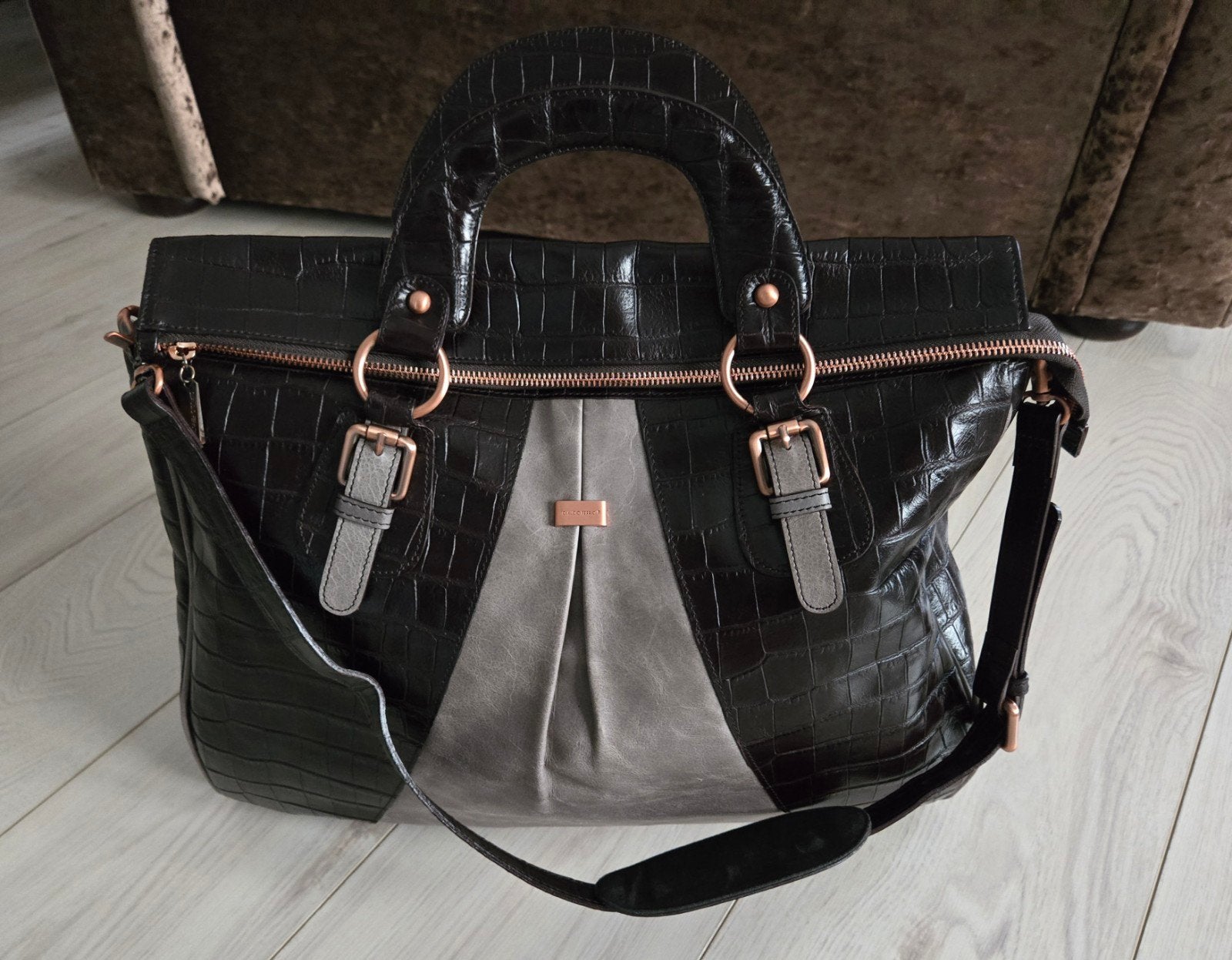 Claudio Ferrici tas laptop crocoprint tas nieuw, Overige merken, Zwart, Nieuw, Ophalen of Verzenden