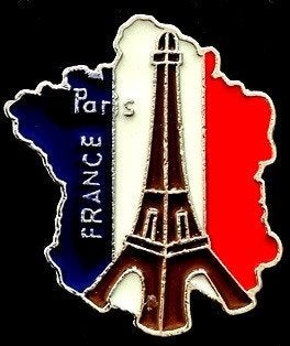 Eiffeltoren Paris met Franse vlag pin 5, Verzenden, Nieuw, Stad of Land, Speldje of Pin