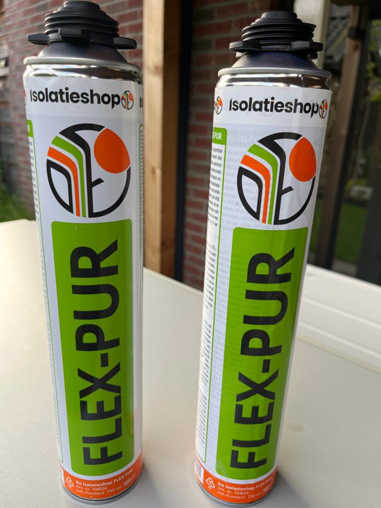 2 nieuwe bussen Isolatieshop Flex-PUR purschuim, Minder dan 4 cm, Overige materialen, Nieuw, Ophalen of Verzenden