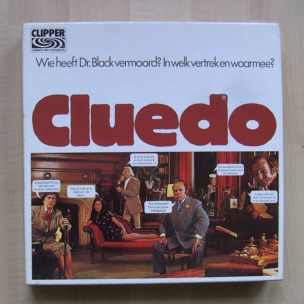 Cluedo vintage, Hobby en Vrije tijd, Gezelschapsspellen | Bordspellen, Vijf spelers of meer, Ophalen of Verzenden, Zo goed als nieuw