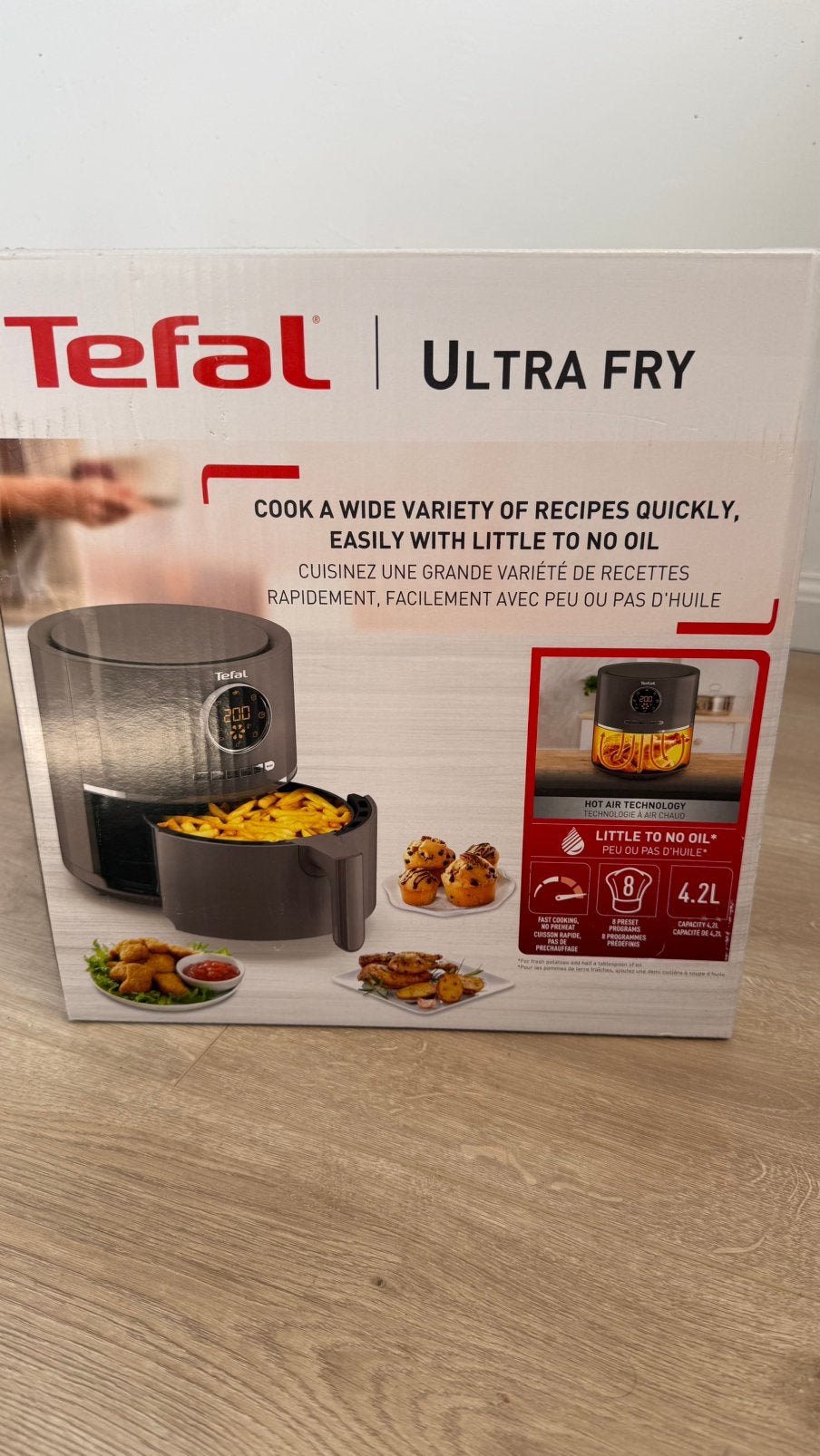 Tefal Ultra Fry Digitale Airfryer - XL Inhoud (4,2L), Verzenden, Nieuw, Airfryer XL