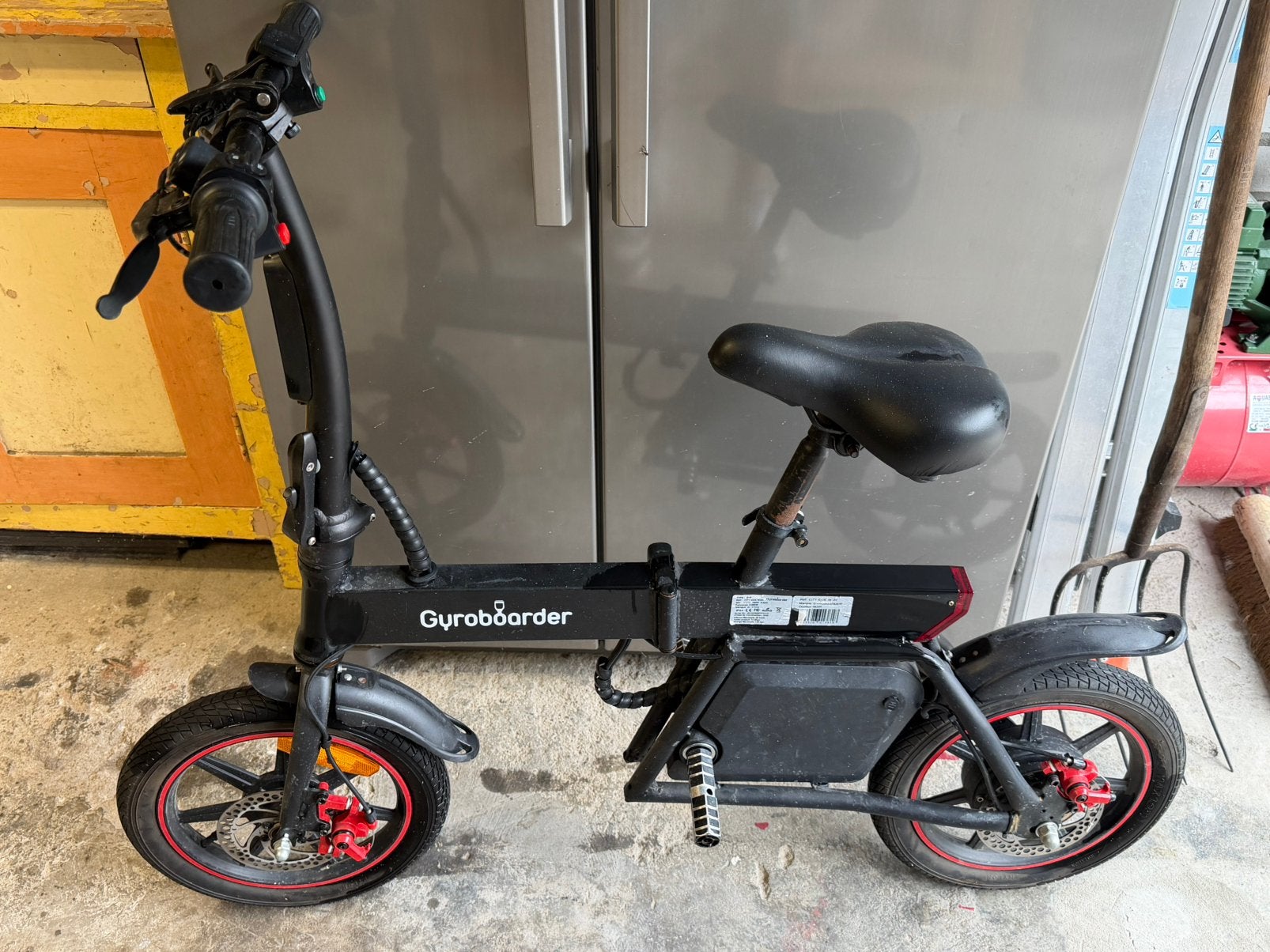 Gyrobaorder klein elektrisch fietsje met steps geen trappers, Fietsen en Brommers, Gebruikt, Deels opvouwbaar, Schijfrem, Ophalen