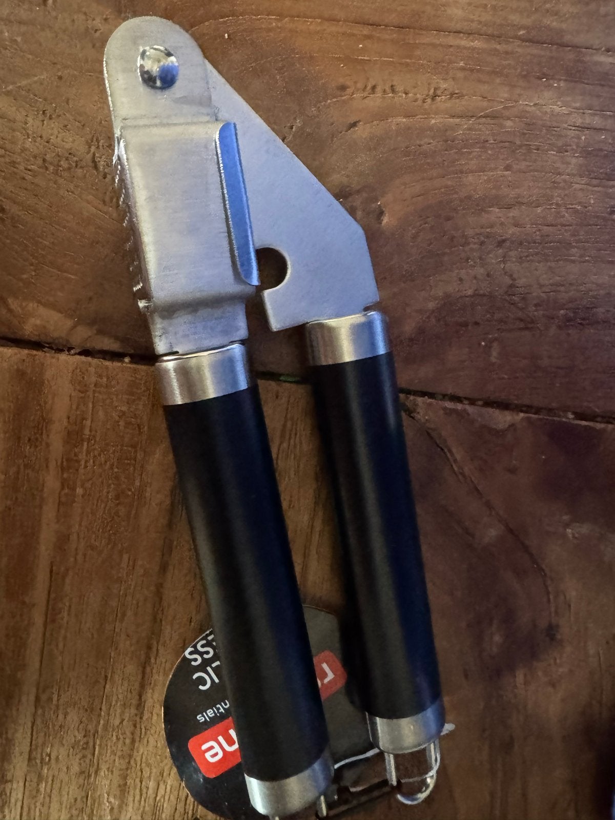 Knoflookpers - RVS met zwarte handvatten, Overige typen, Ophalen of Verzenden, Zo goed als nieuw, Zwart