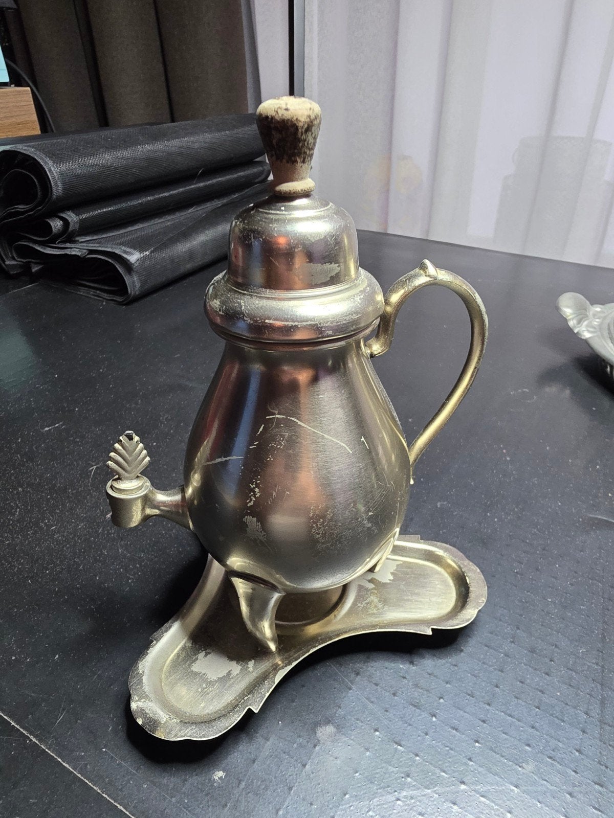 Antieke koffie- of theepot met brander, C&K Thiel, Ophalen