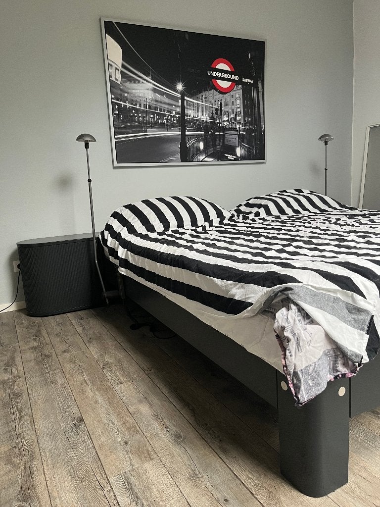 bed Auping 2-persoons, Huis en Inrichting, Ophalen, Zwart, Tweepersoons, 180 cm