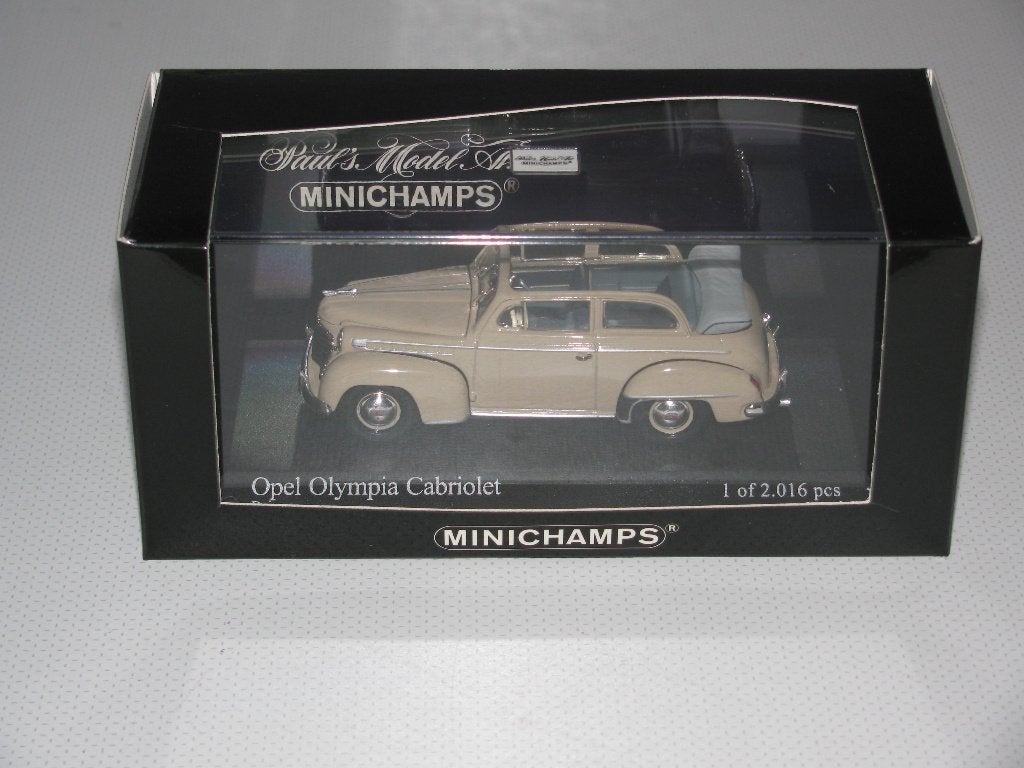 Minichamps Olympia cabriolet Beige Schaal 1:43, Ophalen of Verzenden, Nieuw, Auto, MiniChamps