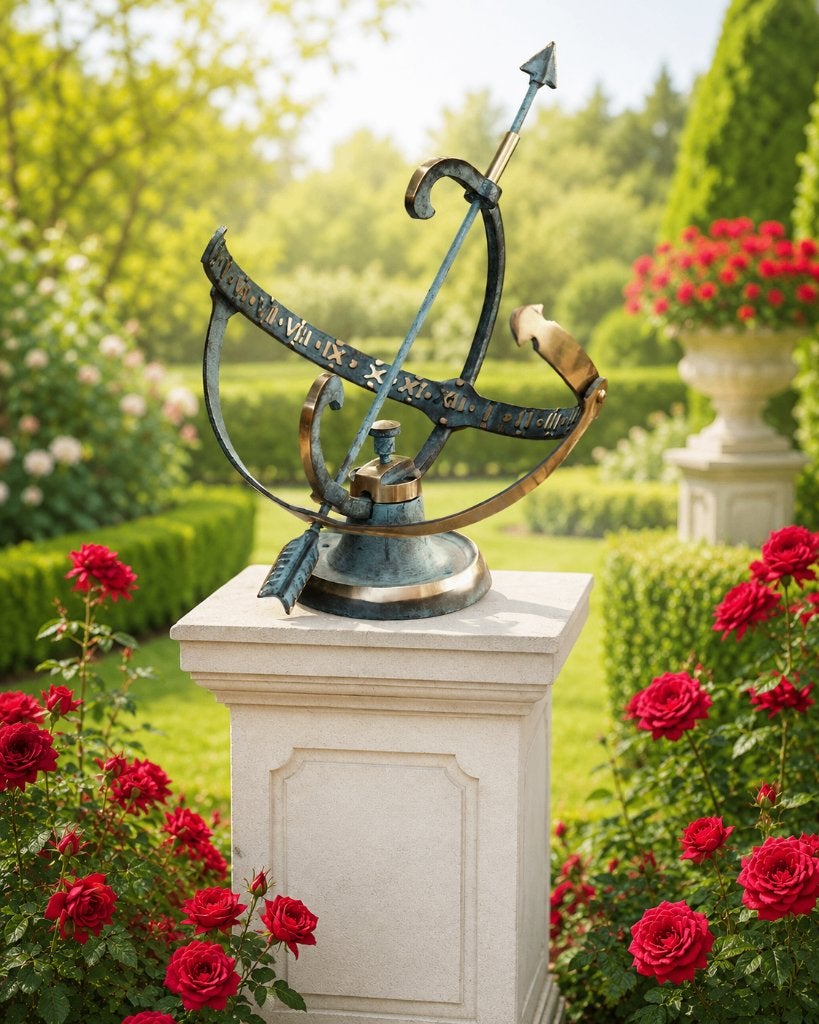 bronzen zonnewijzer / puur brons / 30 cm hoog, Tuin en Terras, Zonnewijzers, Huis en tuin decoratie Marie, Nieuw, Info@huisentuindecoratiemarie.nl