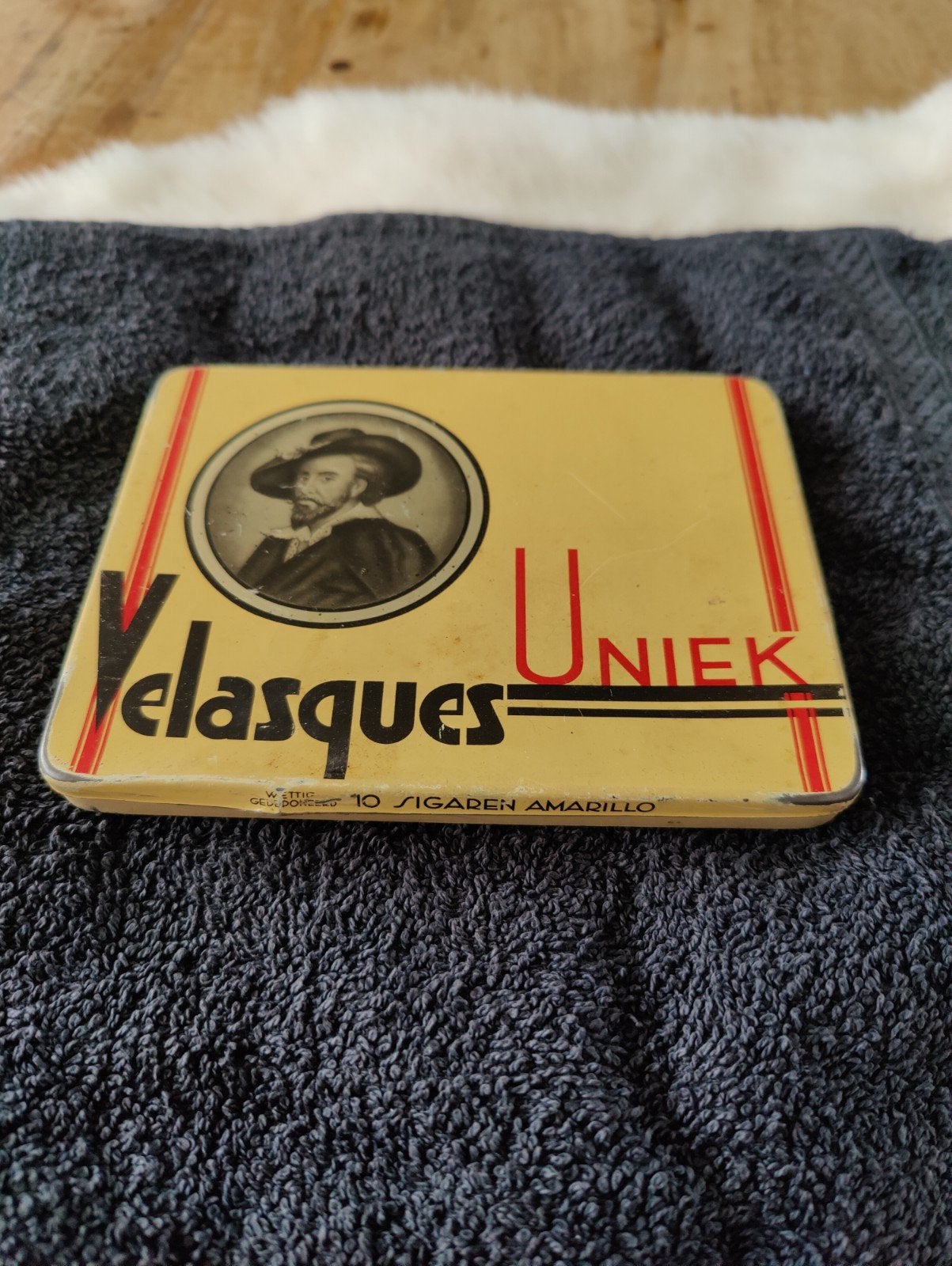 Vintage Velasques Uniek sigaren blikje 16x12 cm, Ophalen of Verzenden, Gebruikt, Overige, Overige merken