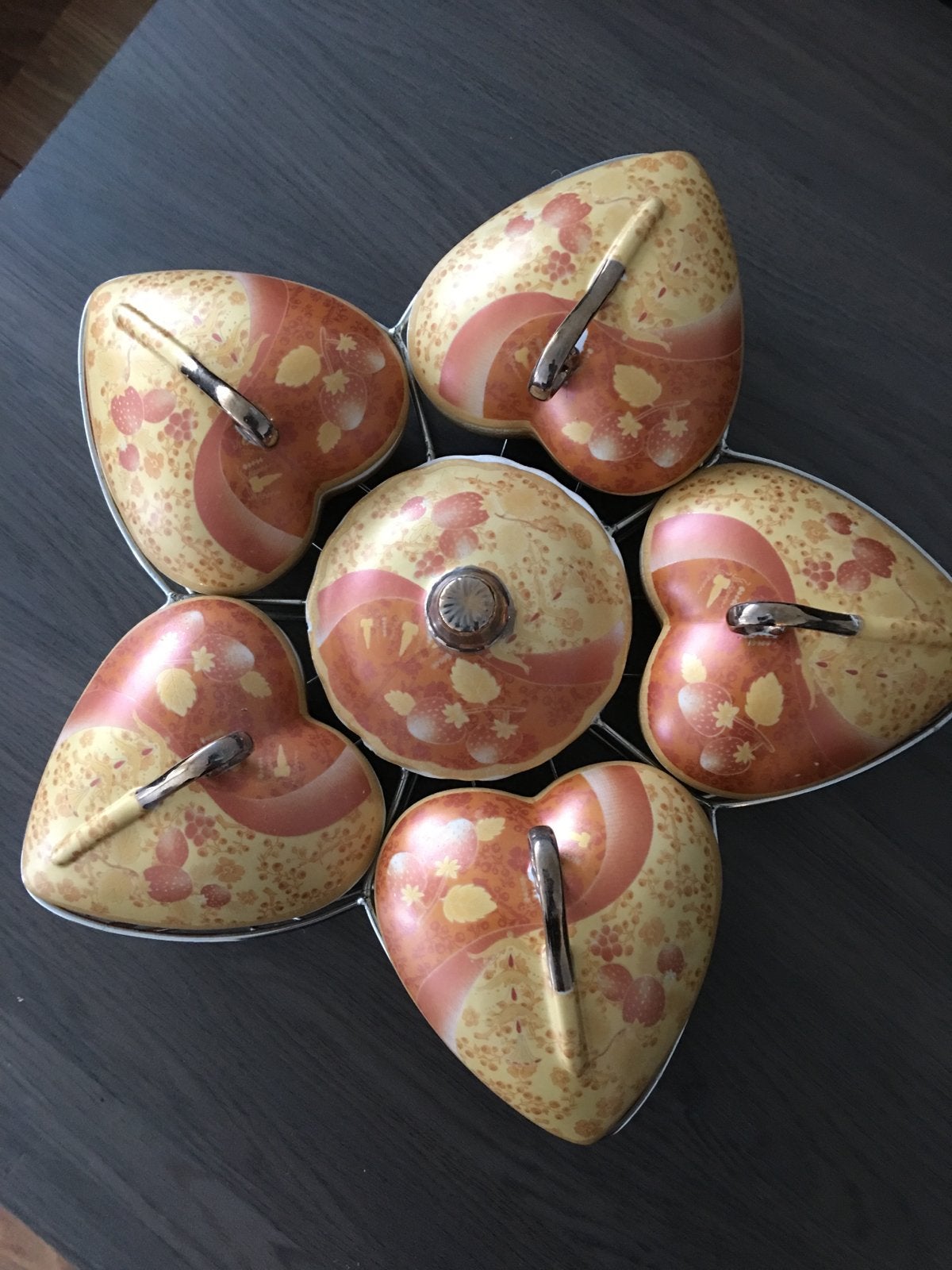 Vintage Japanse Snackset - Bloesem Design, Ophalen of Verzenden