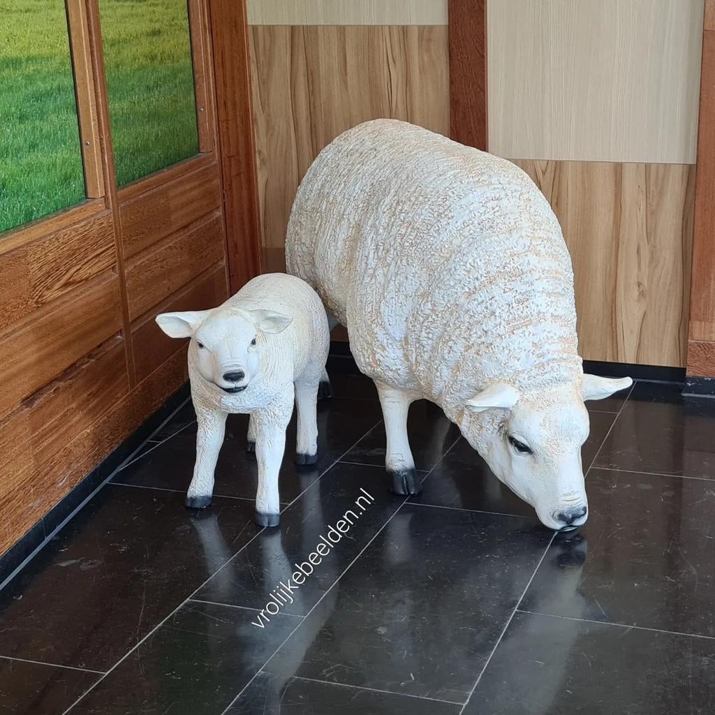 Schaap beeld geit, beeld varken, kalf, koe beeld, lammetje, Tuin en Terras, Tuinbeelden, Ophalen, Nieuw, Kunststof, Dierenbeeld