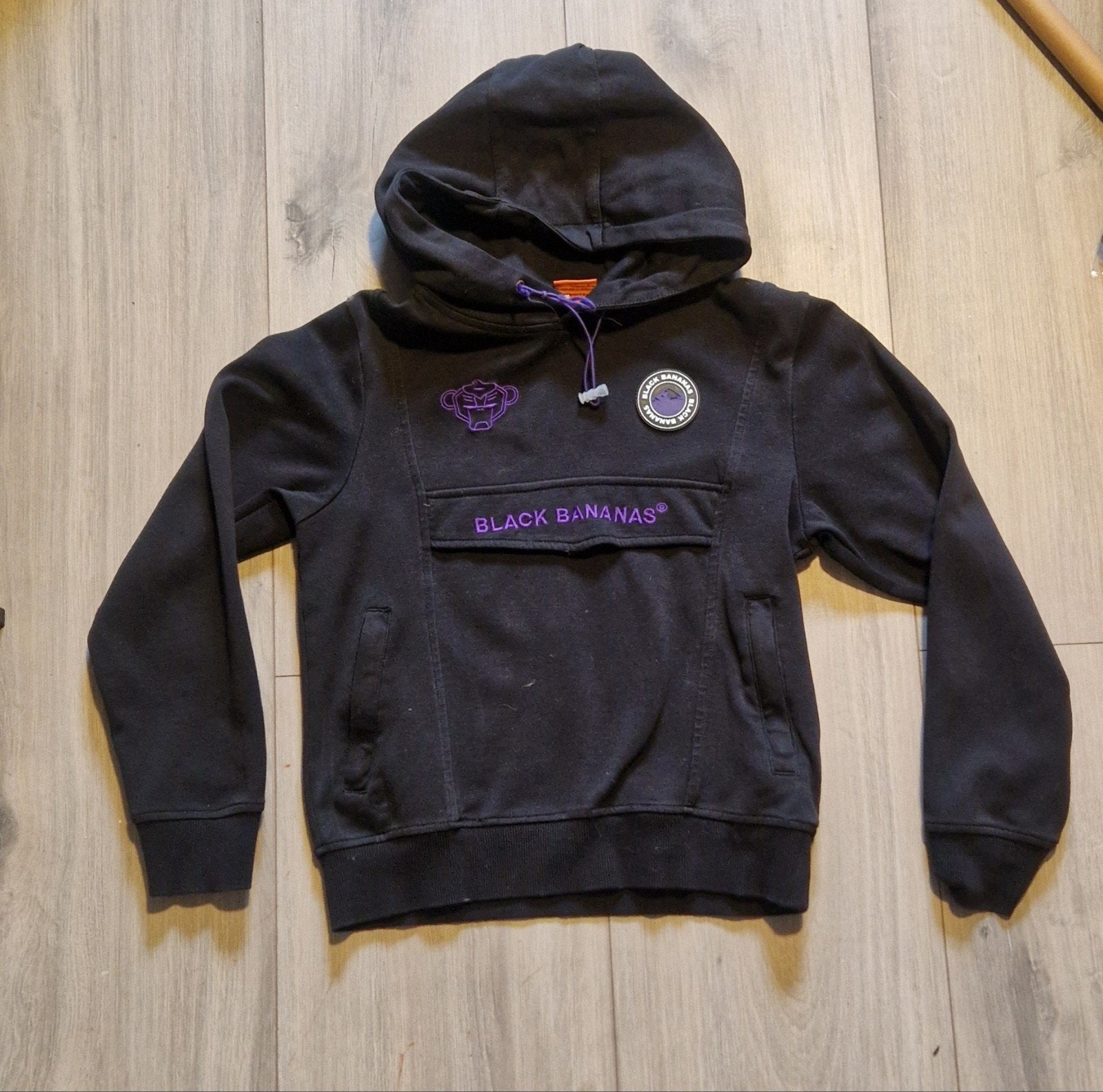 Black Bananas JR. Hoodie Maat 152 Zwart/Paars, Gebruikt, Jongen of Meisje, Trui of Vest, Ophalen of Verzenden