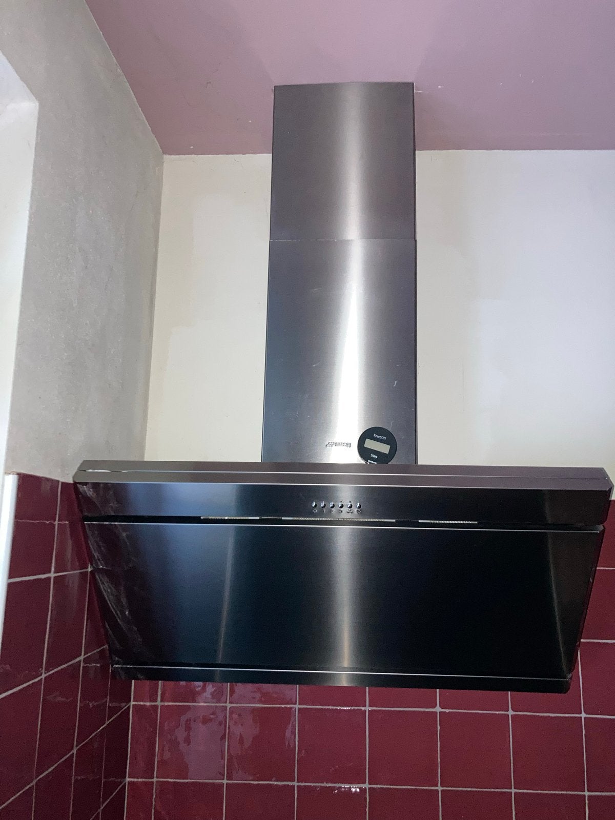 Smeg afzuigkap met 3 standen en verlichting, Witgoed en Apparatuur, Ophalen, Gebruikt, Wandschouwkap, Vrijstaand
