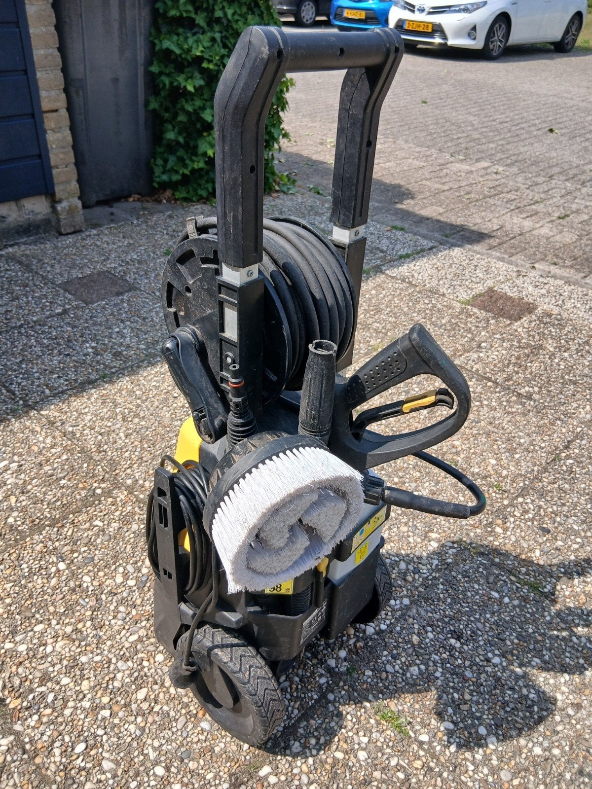Duro hogedrukreiniger met slanghaspel en borstel, Ophalen, Gebruikt, Elektrisch, Duro