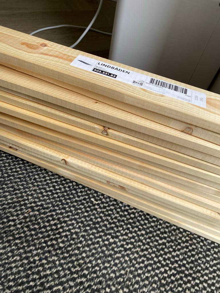 2x IKEA LINDÅBEN lattenbodem 80x200 cm, Ophalen, Eenpersoons, Zo goed als nieuw, 80 cm
