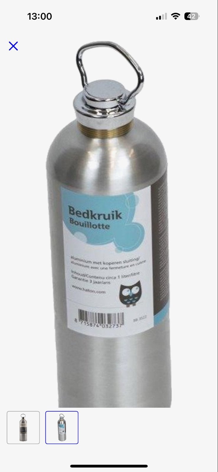 Bedkruik Bouillotte / Briljant Baby aluminium kruik, Ophalen, Nieuw