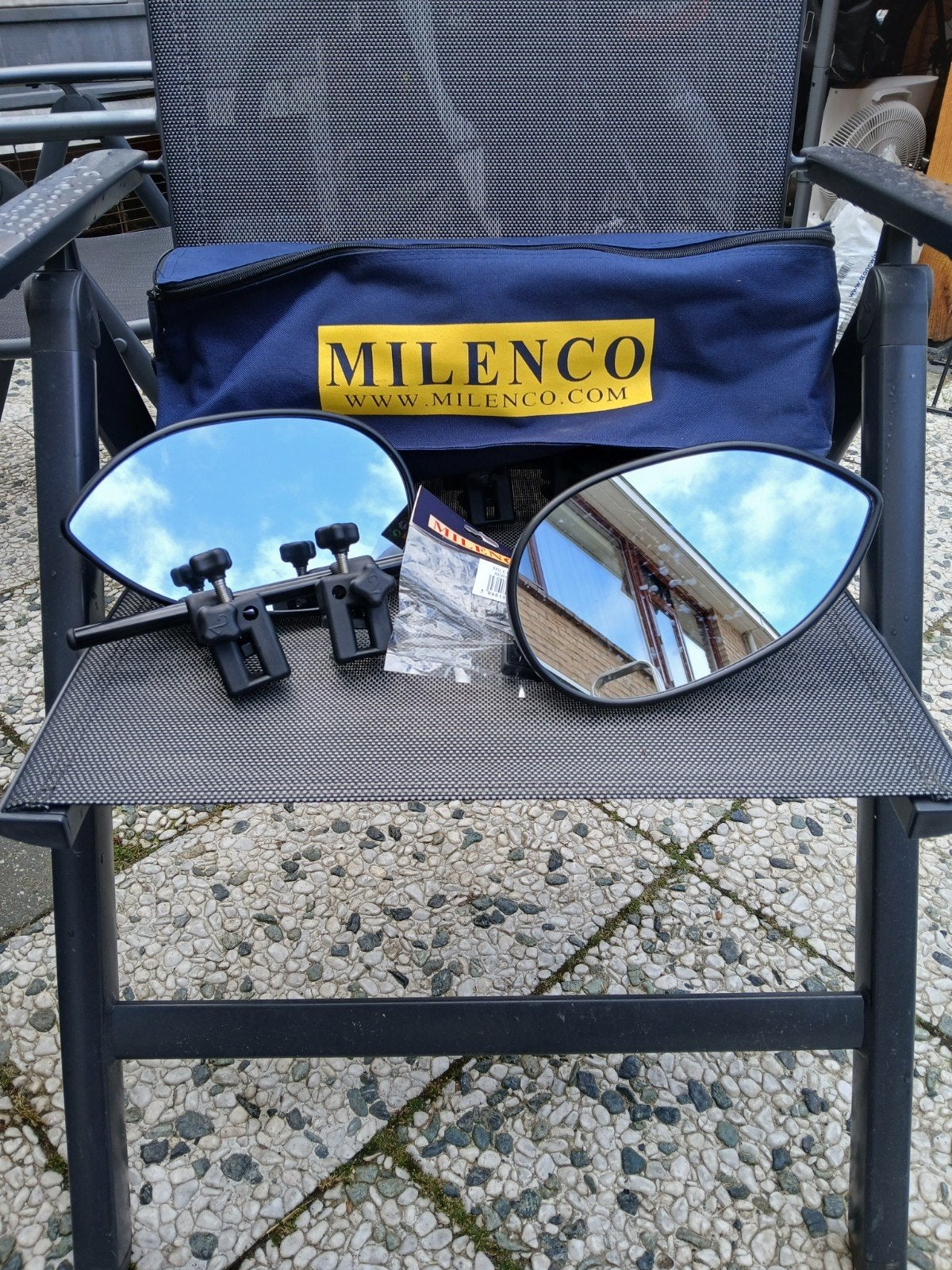 caravanspiegels Milenco universeel 1x gebruikt., Ophalen of Verzenden, Gebruikt, Opel