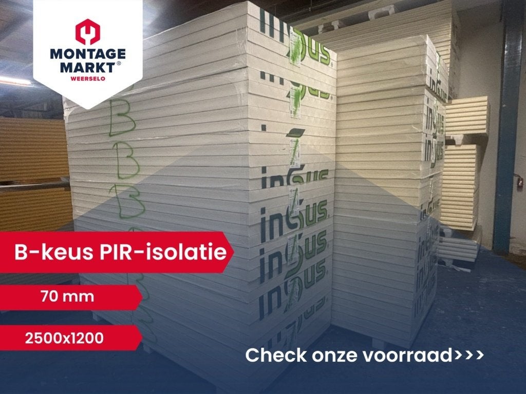B-keus PIR-isolatie | 70 & 140 mm | Insus | Alu/Alu, Ophalen, Zo goed als nieuw, Hardschuim (Pir), 15 m² of meer