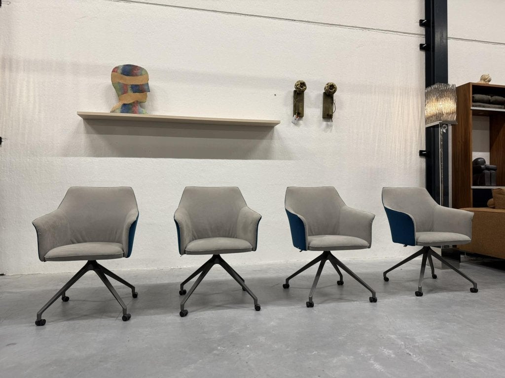 4 Nieuw Leolux Mara Twist Eetkamerstoelen Design Stoel, Leolux, Info@leolux.nl, Blauw, Nieuw