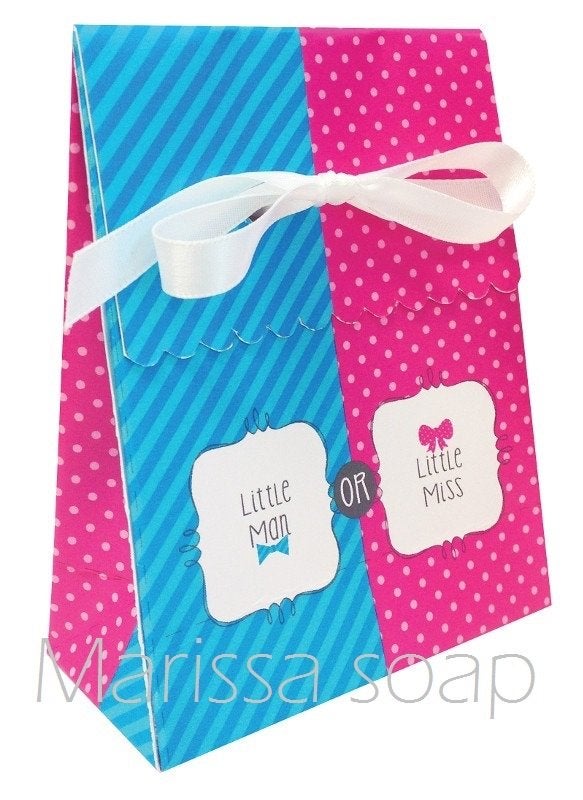 Cadeaudoosje Little Man or Little Miss | gender reveal, Ophalen of Verzenden, Nieuw, Geboorte of Huwelijk