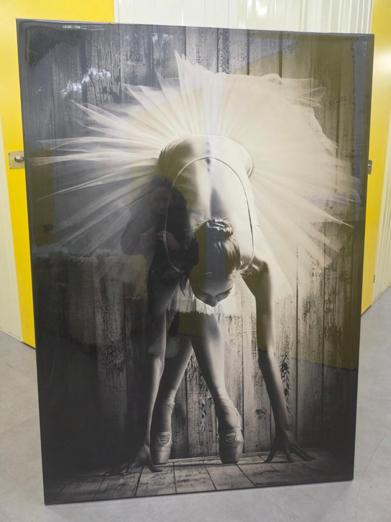 Groot Schilderij Ballerina Danseres op plastic, Antiek en Kunst, Ophalen