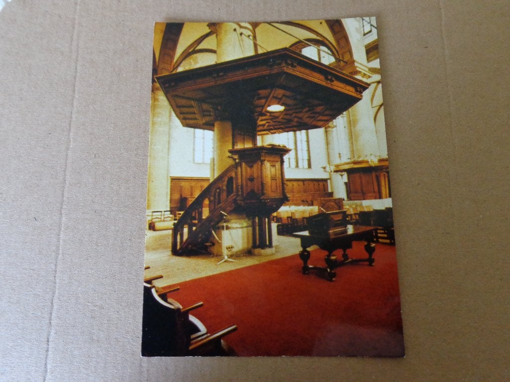 Amsterdam Preekstoel Westerkerk, Ophalen of Verzenden, Voor 1920, Ongelopen, Noord-Holland