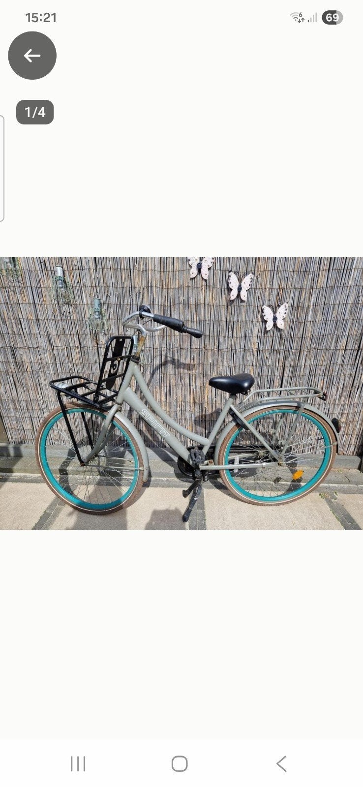 meisjes fiets grijs turquoise Spirit, Fietsen en Brommers, Fietsen | Meisjes, Ophalen, Gebruikt, 26 inch of meer, Versnellingen